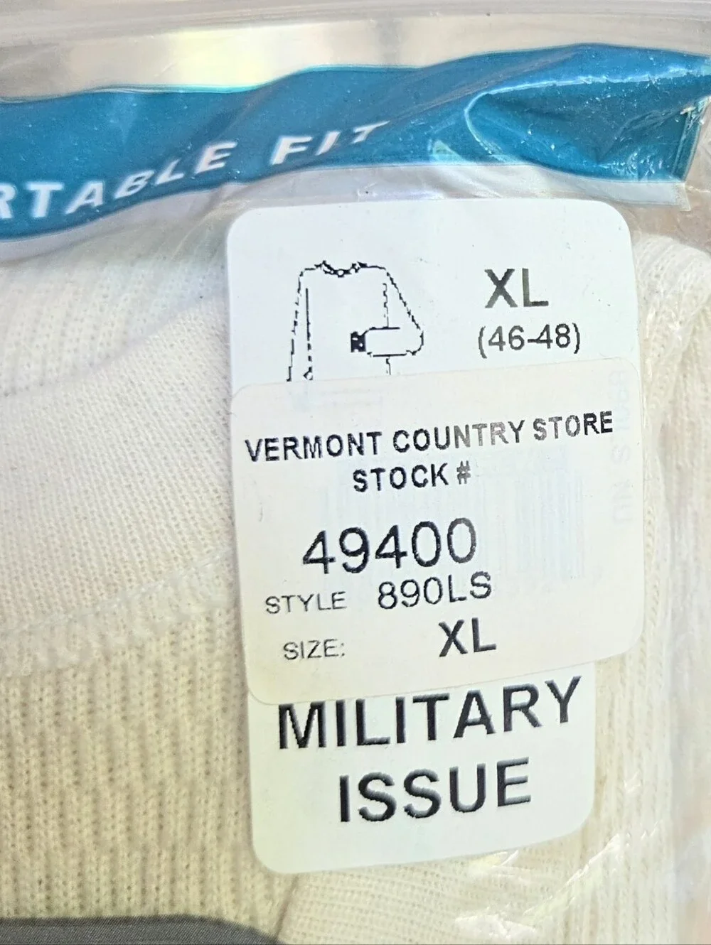 Indera Expedition EXTREME COLD Vermont Country Store Thermal Top Vintage NEW XL